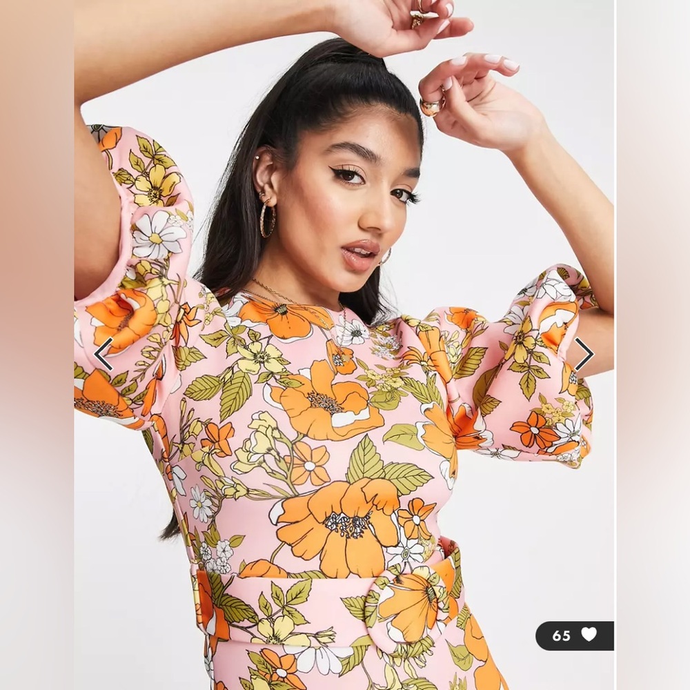 ASOS DESIGN Belted Peplum Retro Minidress